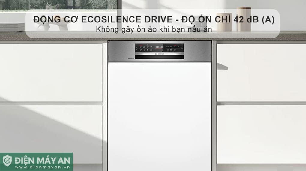 Máy rửa bát bán âm Bosch Serie 6 SMI6ECS10E